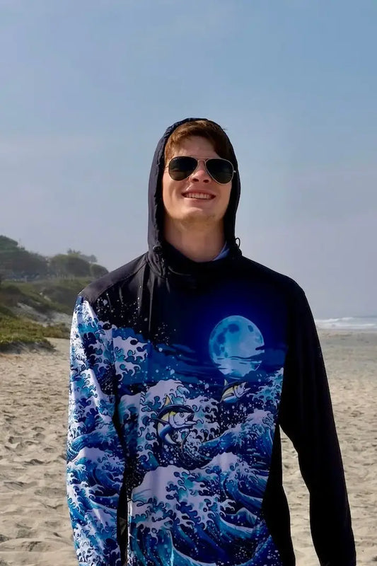 Angler 24-7 Midnight Voyage UPF Sun Protection Fishing Hoodie