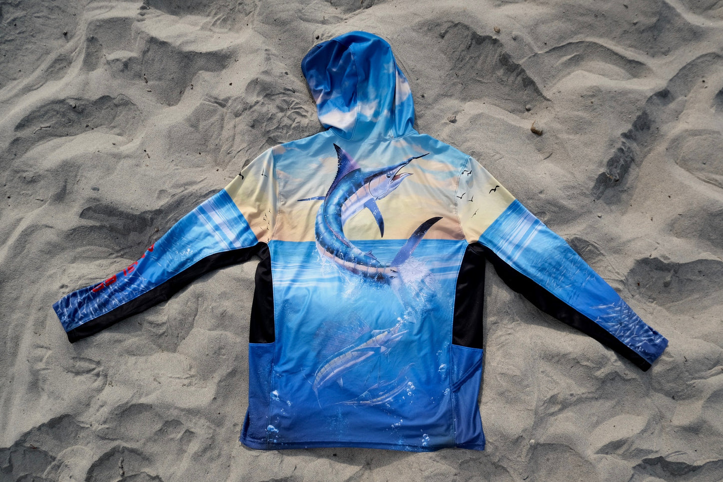 Angler 24-7 Flying Fins UPF Sun Protection Fishing Hoodie