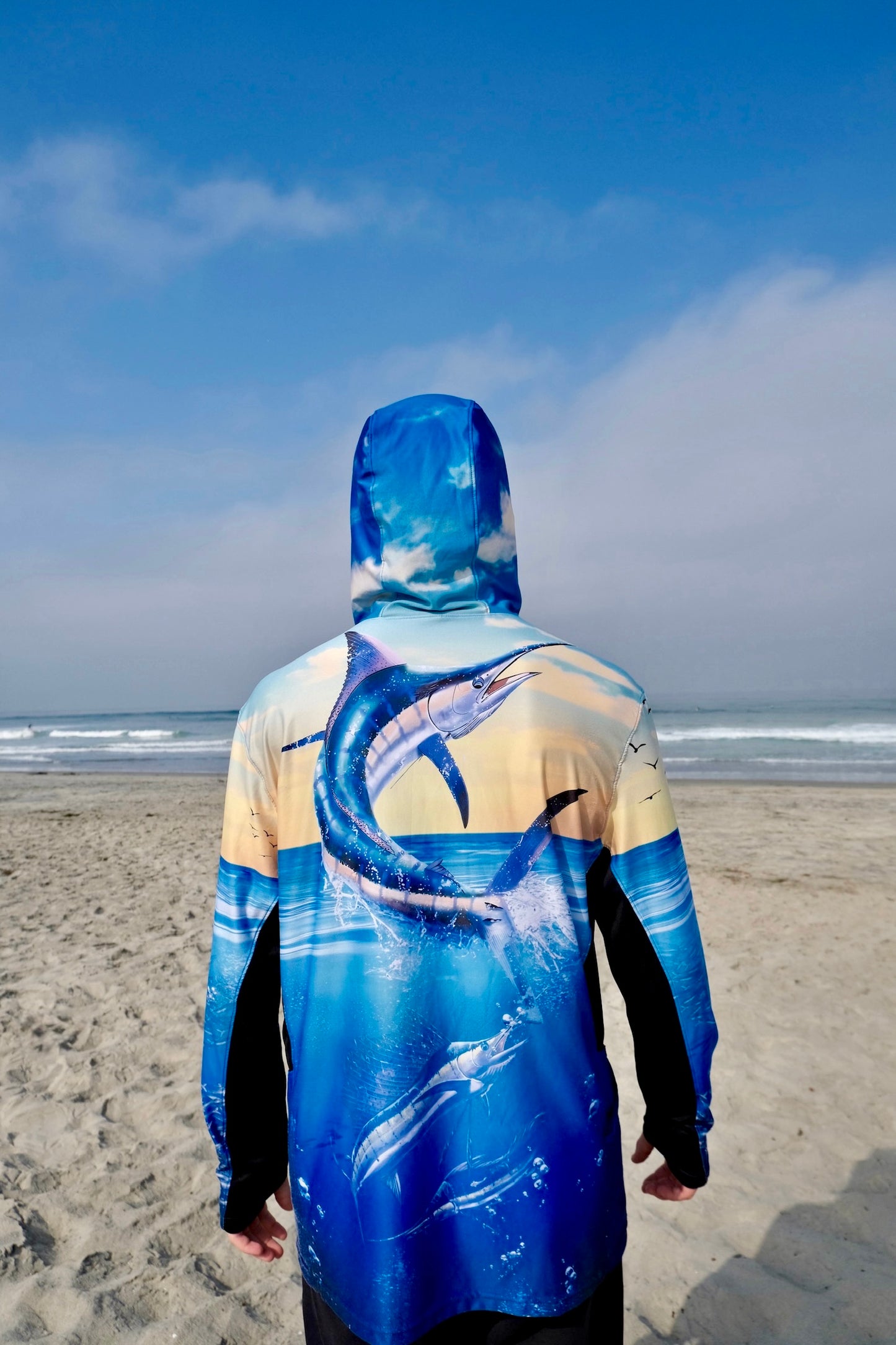 Angler 24-7 Flying Fins UPF Sun Protection Fishing Hoodie