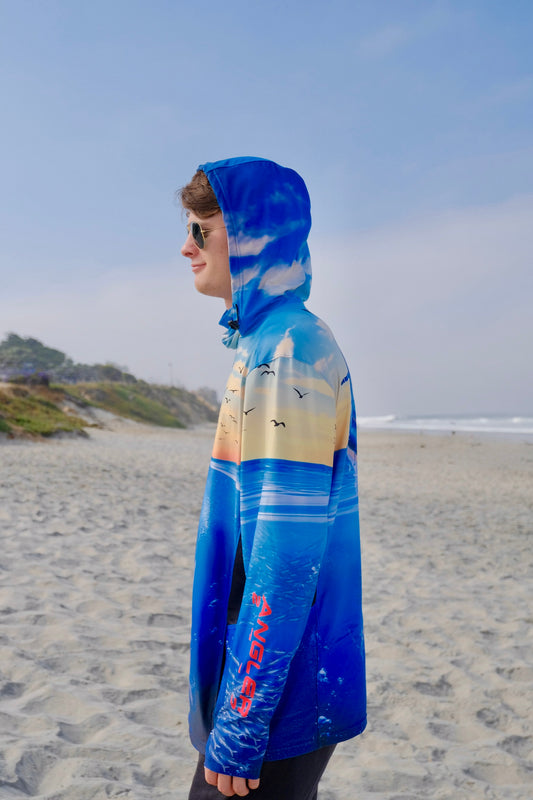 Angler 24-7 Flying Fins UPF Sun Protection Fishing Hoodie