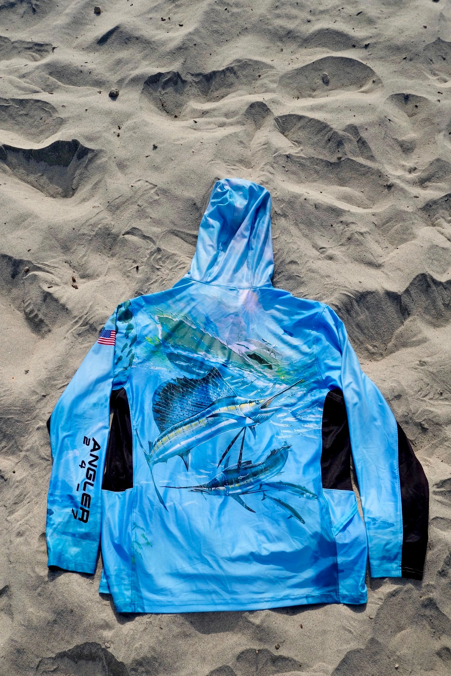 Angler 24-7 Reel Depths UPF Sun Protection Fishing Hoodie