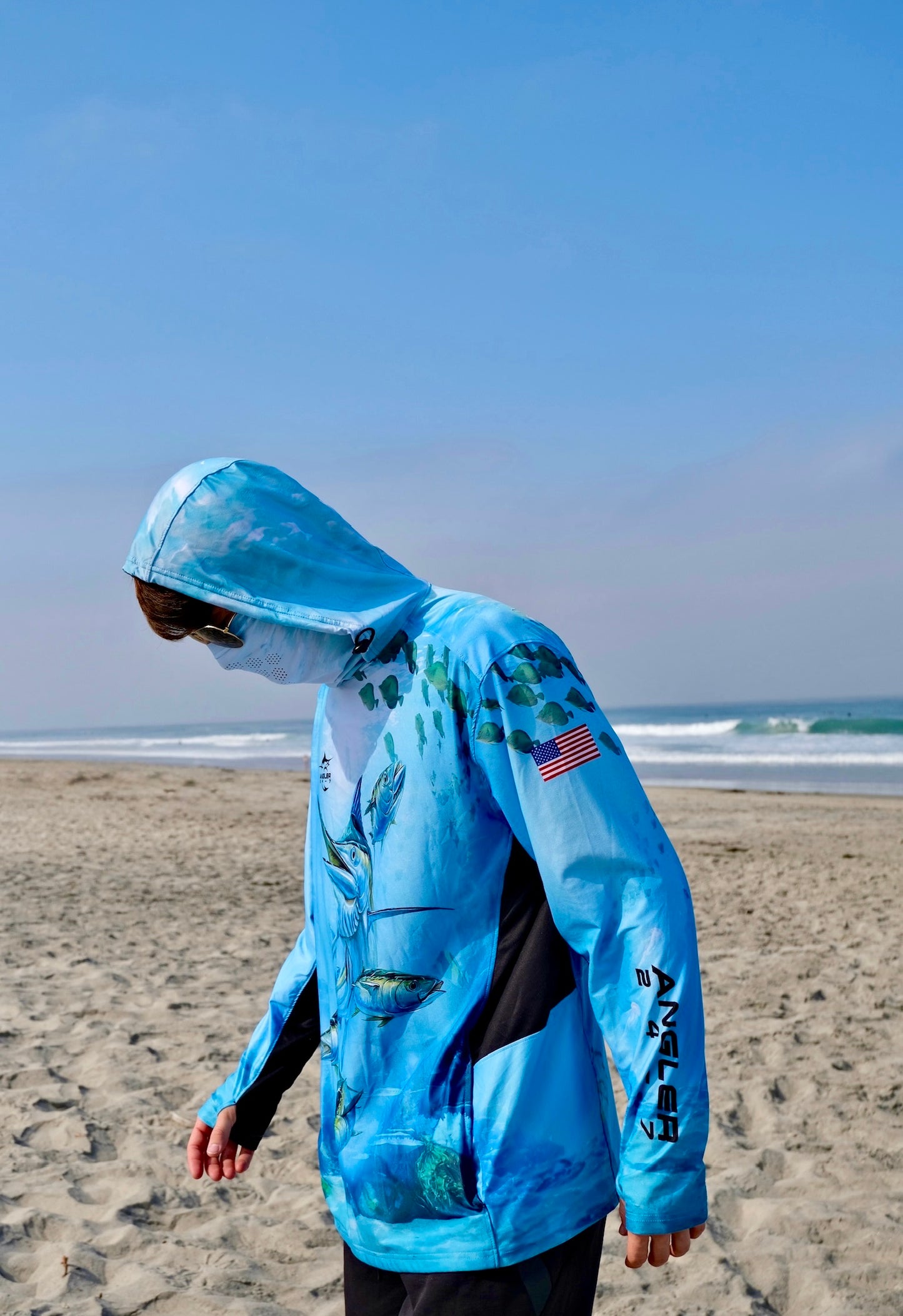 Angler 24-7 Reel Depths UPF Sun Protection Fishing Hoodie