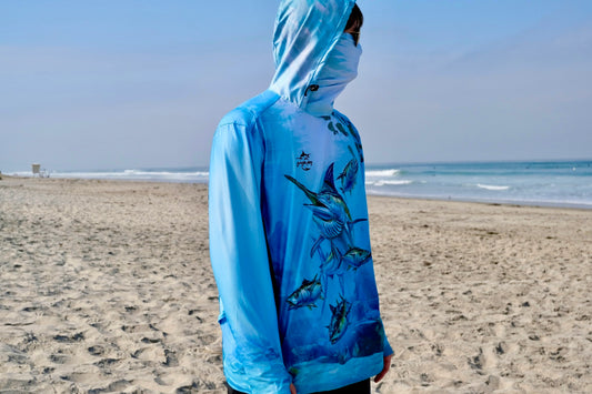Angler 24-7 Reel Depths UPF Sun Protection Fishing Hoodie