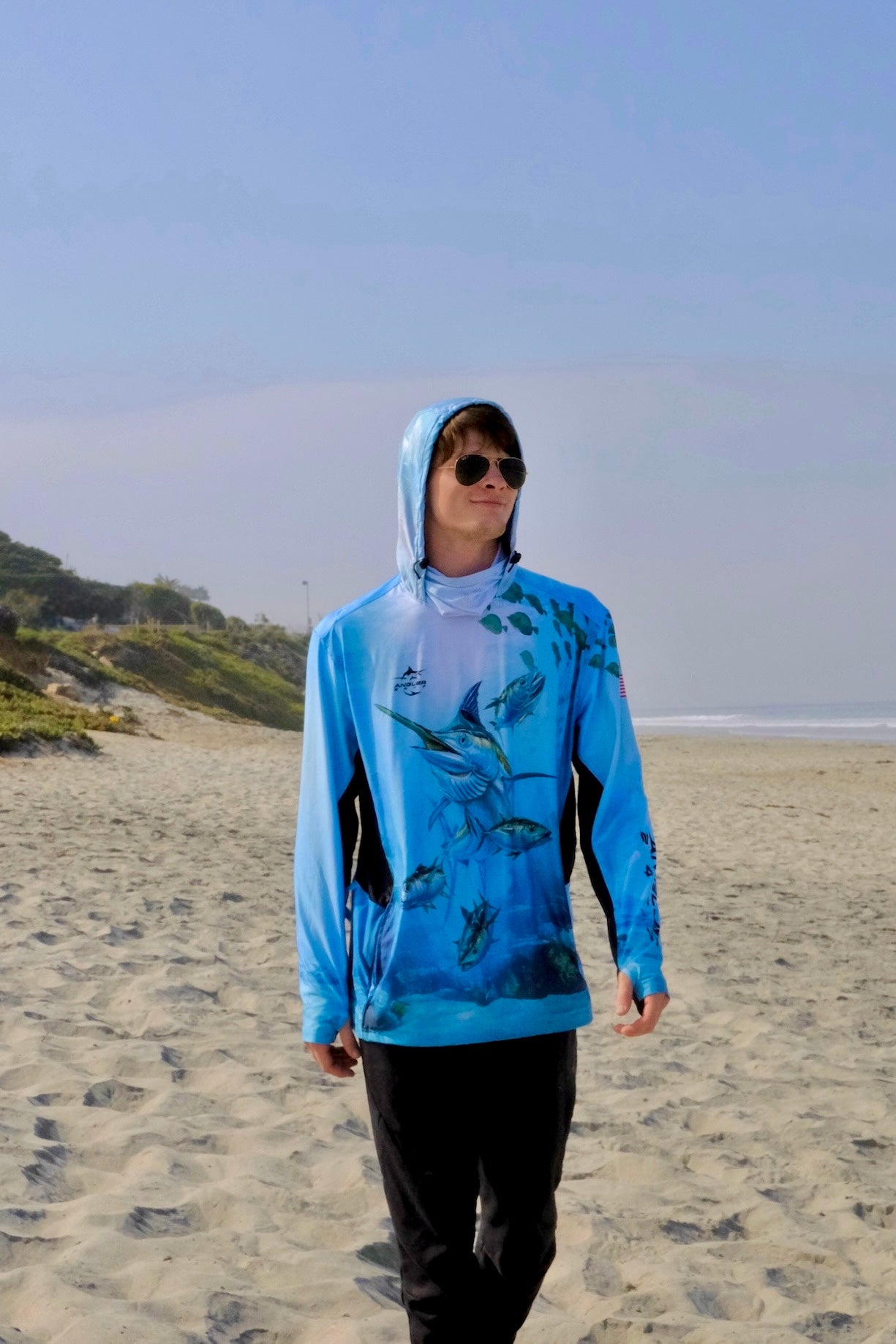 Angler 24-7 Reel Depths UPF Sun Protection Fishing Hoodie