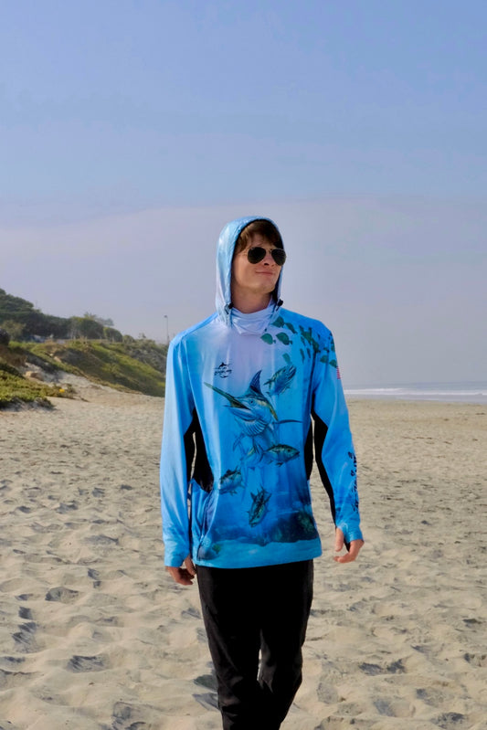 Angler 24-7 Reel Depths UPF Sun Protection Fishing Hoodie
