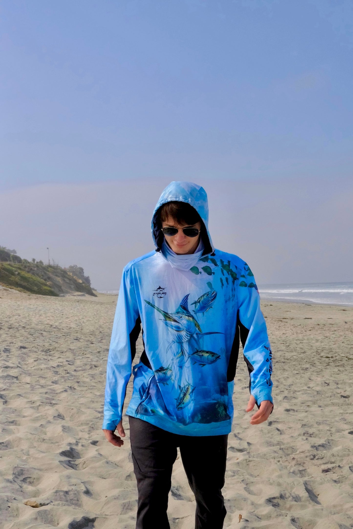 Angler 24-7 Reel Depths UPF Sun Protection Fishing Hoodie