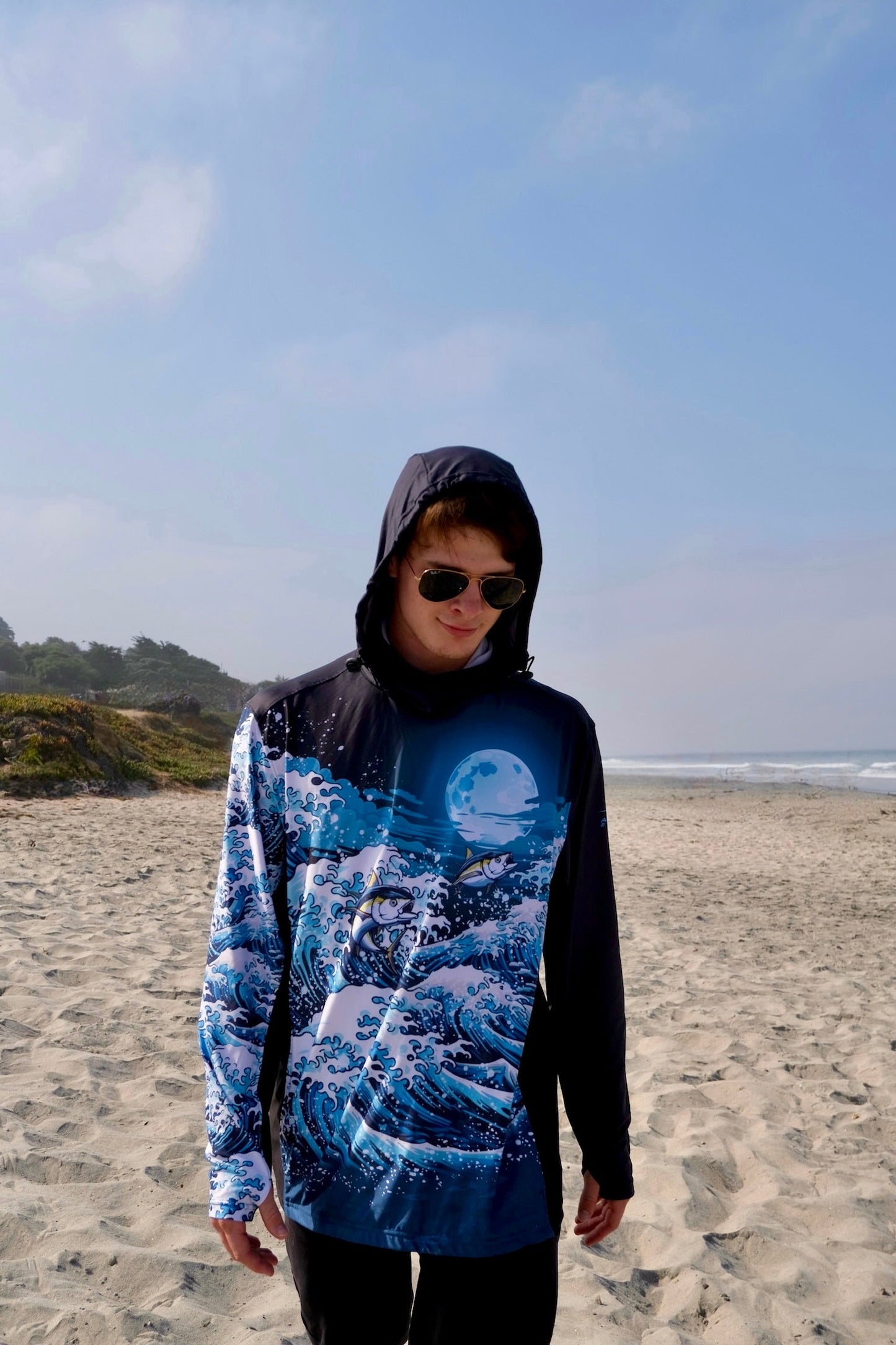 Angler 24-7 Midnight Voyage UPF Sun Protection Fishing Hoodie