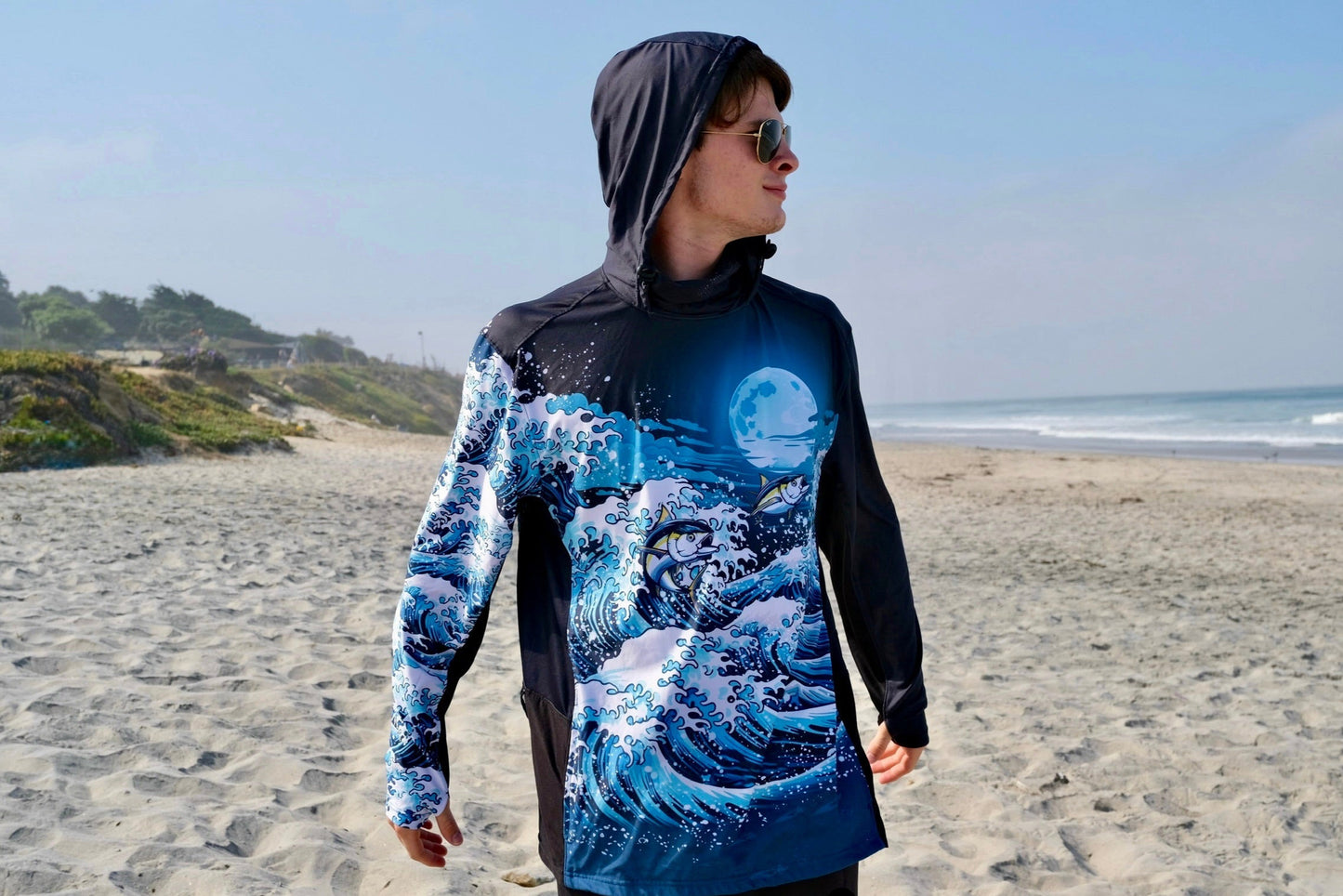 Angler 24-7 Midnight Voyage UPF Sun Protection Fishing Hoodie
