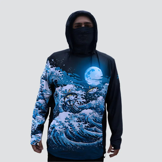 Angler 24-7 Midnight Voyage UPF Sun Protection Fishing Hoodie