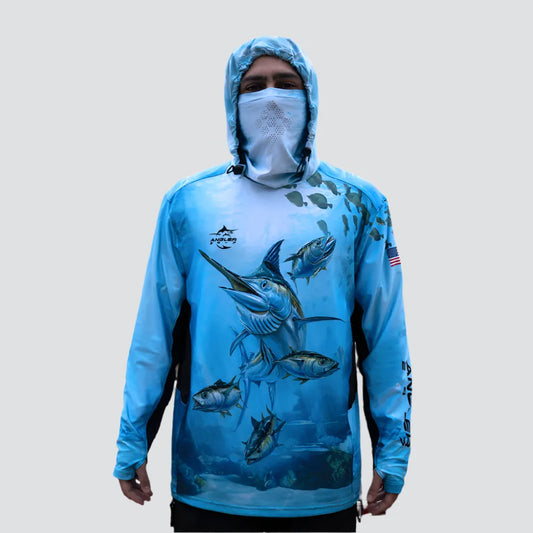 Angler 24-7 Reel Depths UPF Sun Protection Fishing Hoodie